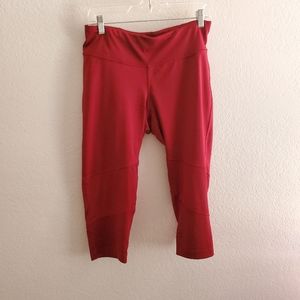 Red Crop Reebok Leggings